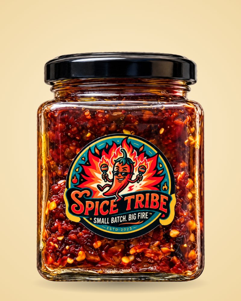 Spice Tribe chilli oil jar